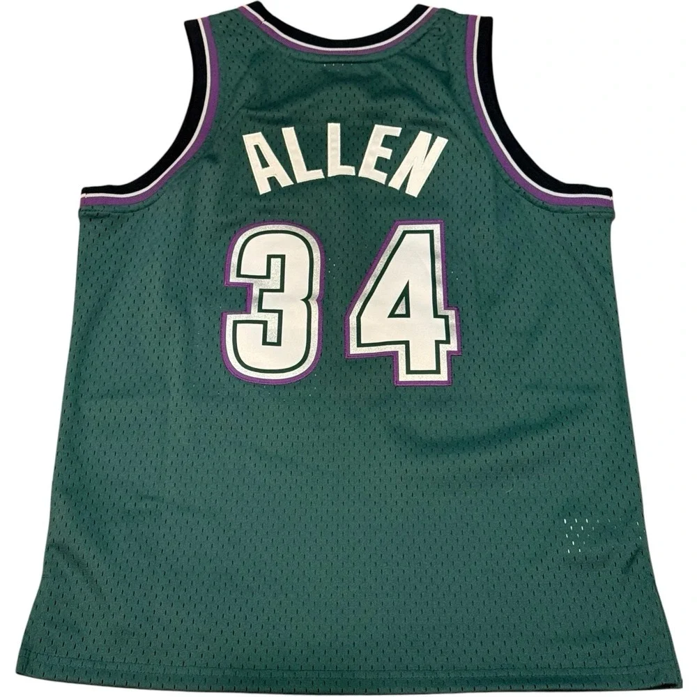 Milwaukee Bucks Ray Allen Green Mitchell & Ness‎ BasketballJersey Kids L